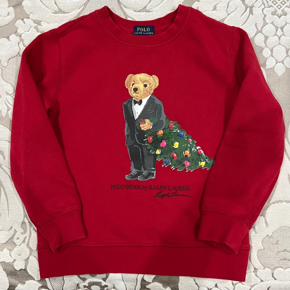 Polo Boys Xmas Bear Sweatshirt